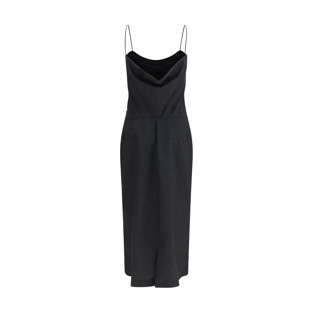 Calvin Klein Calvin Klein Gray Wool Oves Aries Cocktail Dress
