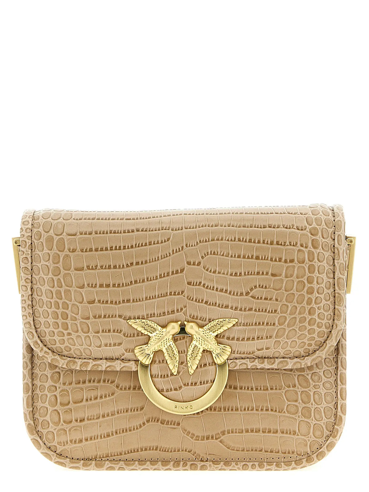 PINKO PINKO Beige Goatskin Shoulder Bag
