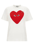 Comme Des Garçons Play Comme Des Garçons Play White Cotton T-Shirt