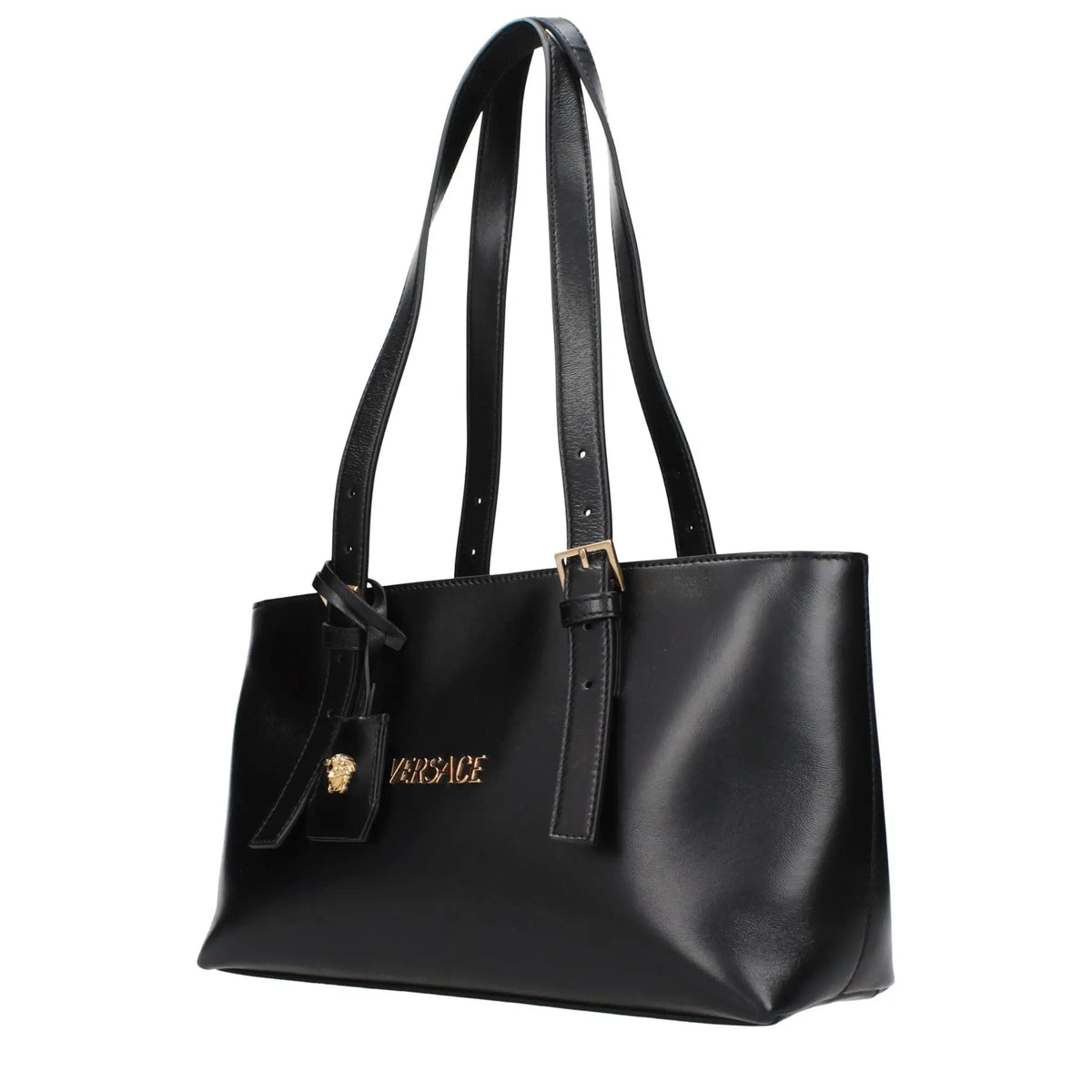 Versace Black Leather Shoulder Bag