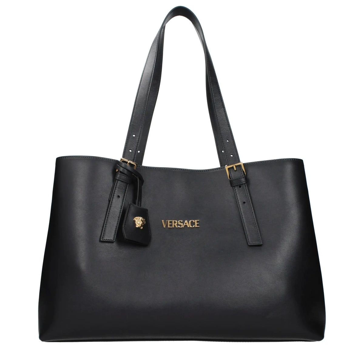 Versace Black Leather Shoulder Bag