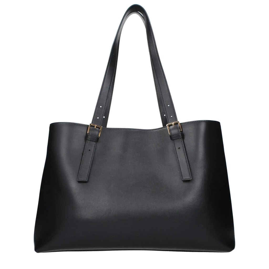 Versace Black Leather Shoulder Bag
