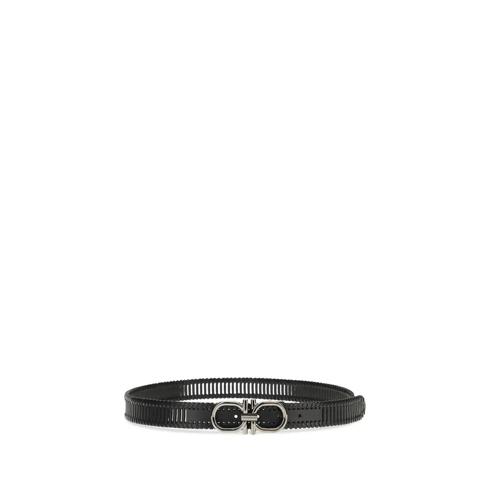 Ferragamo Ferragamo Black Calf Leather Bos Taurus Regular Belt