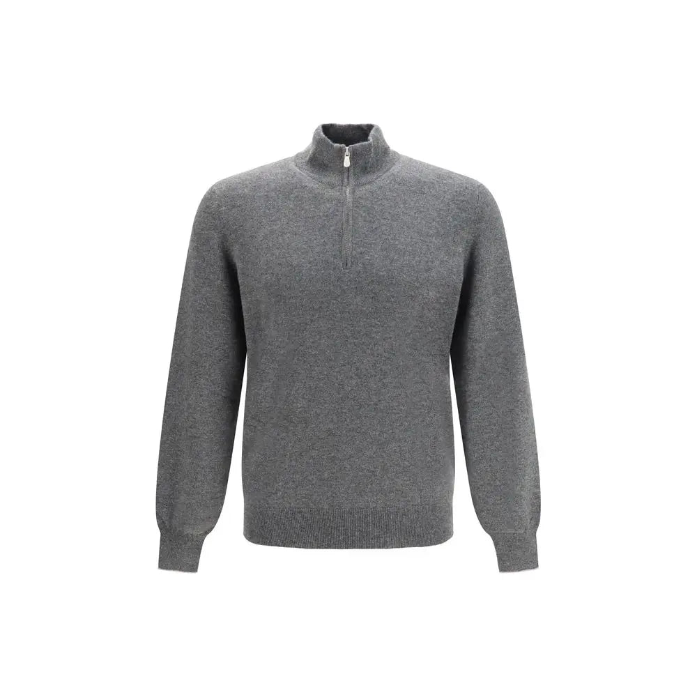 Brunello Cucinelli Gray Cashmere Sweatshirt