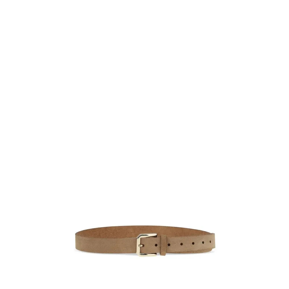 Brunello Cucinelli Beige Calf Leather Bos Taurus Regular Belt