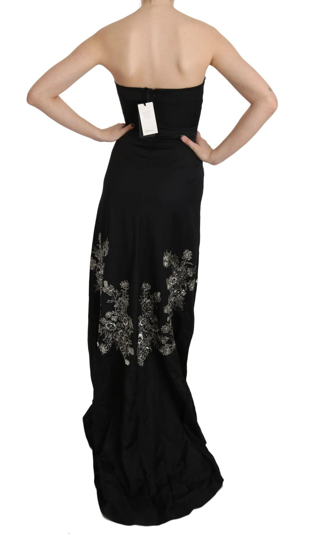 John Richmond Black Sequined Flare Ball Gown Dress by John Richmond