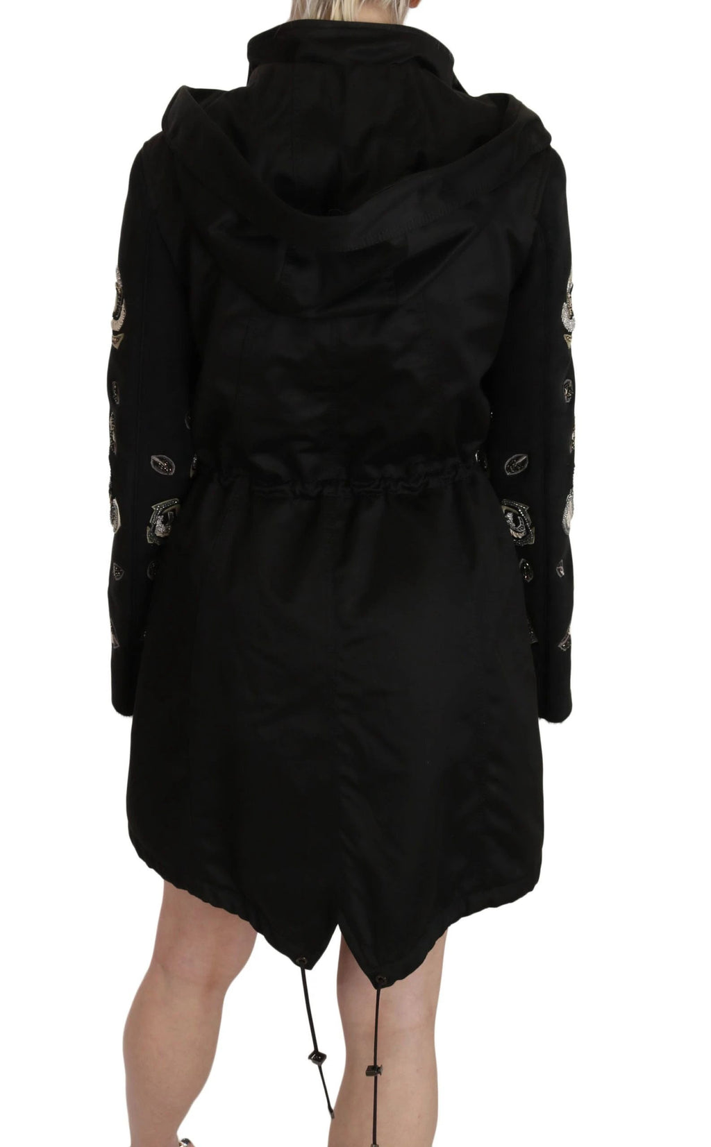 John Richmond Floral Sequined Beaded Hooded Jacket Coat by John Richmond