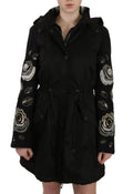 John Richmond Floral Sequined Beaded Hooded Jacket Coat by John Richmond