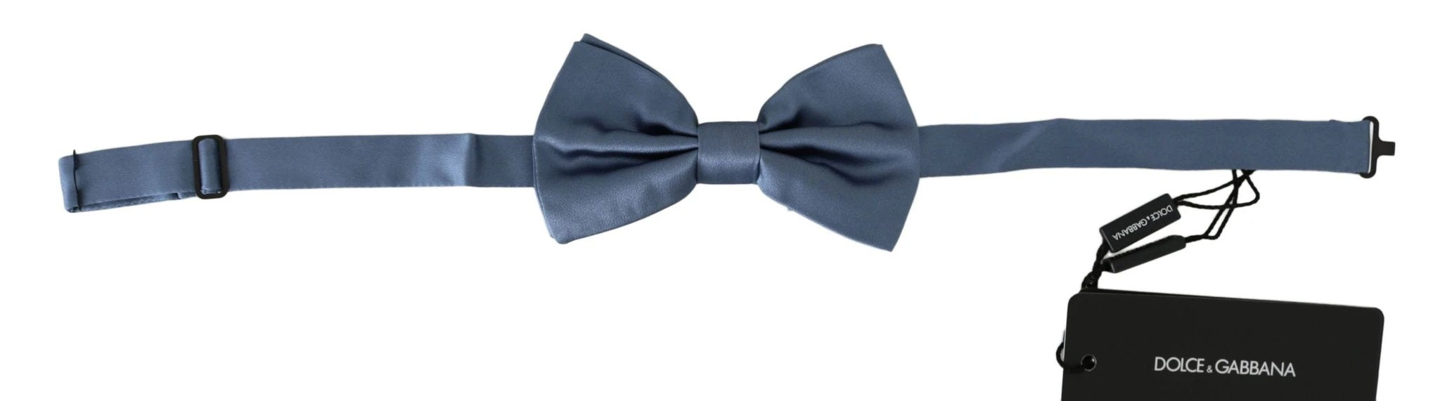 Dolce & Gabbana Blue 100% Silk Adjustable Neck Papillon Bow tie by Dolce & Gabbana