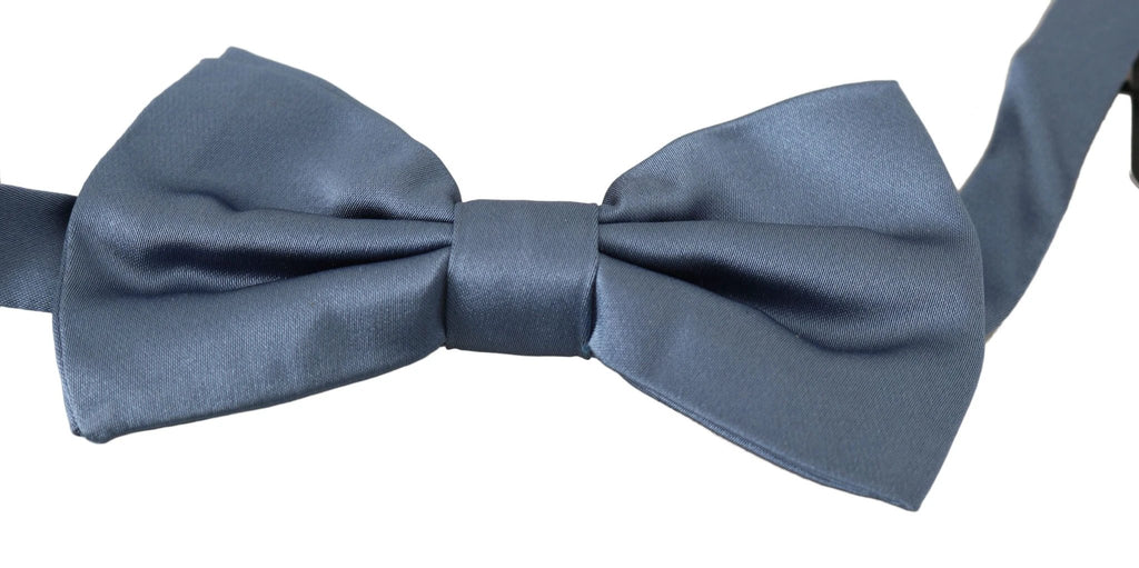 Dolce & Gabbana Blue 100% Silk Adjustable Neck Papillon Bow tie by Dolce & Gabbana