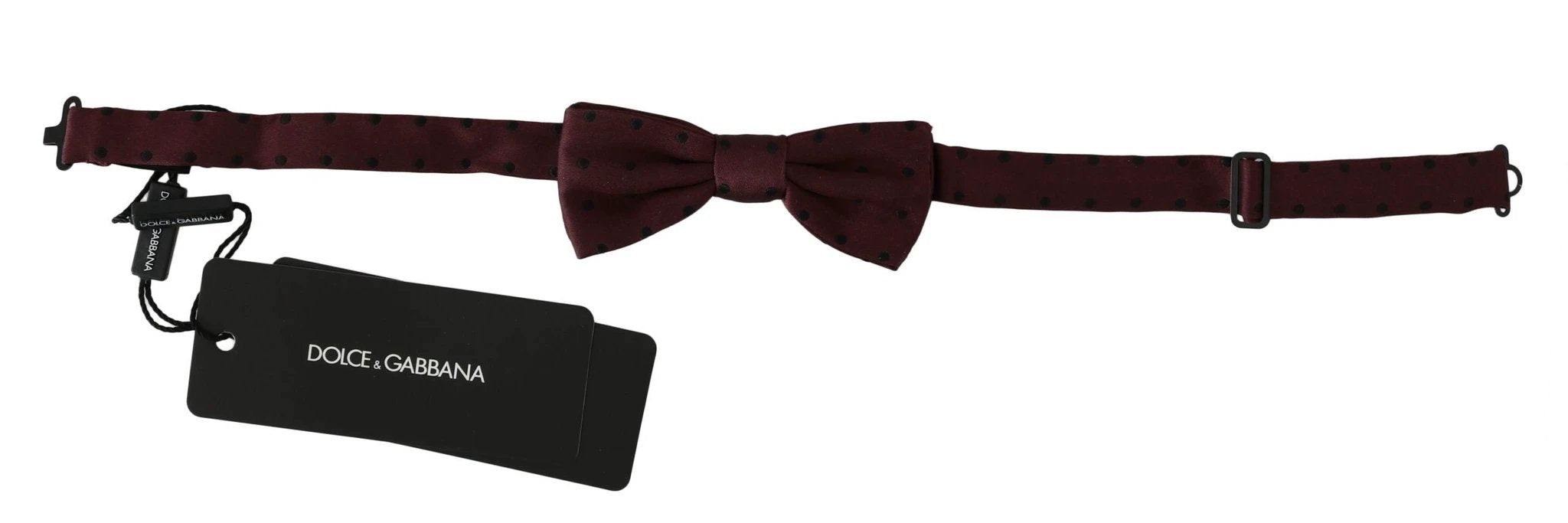 Dolce & Gabbana Purple Dotted Silk Adjustable Neck Papillon Bow Tie by Dolce & Gabbana