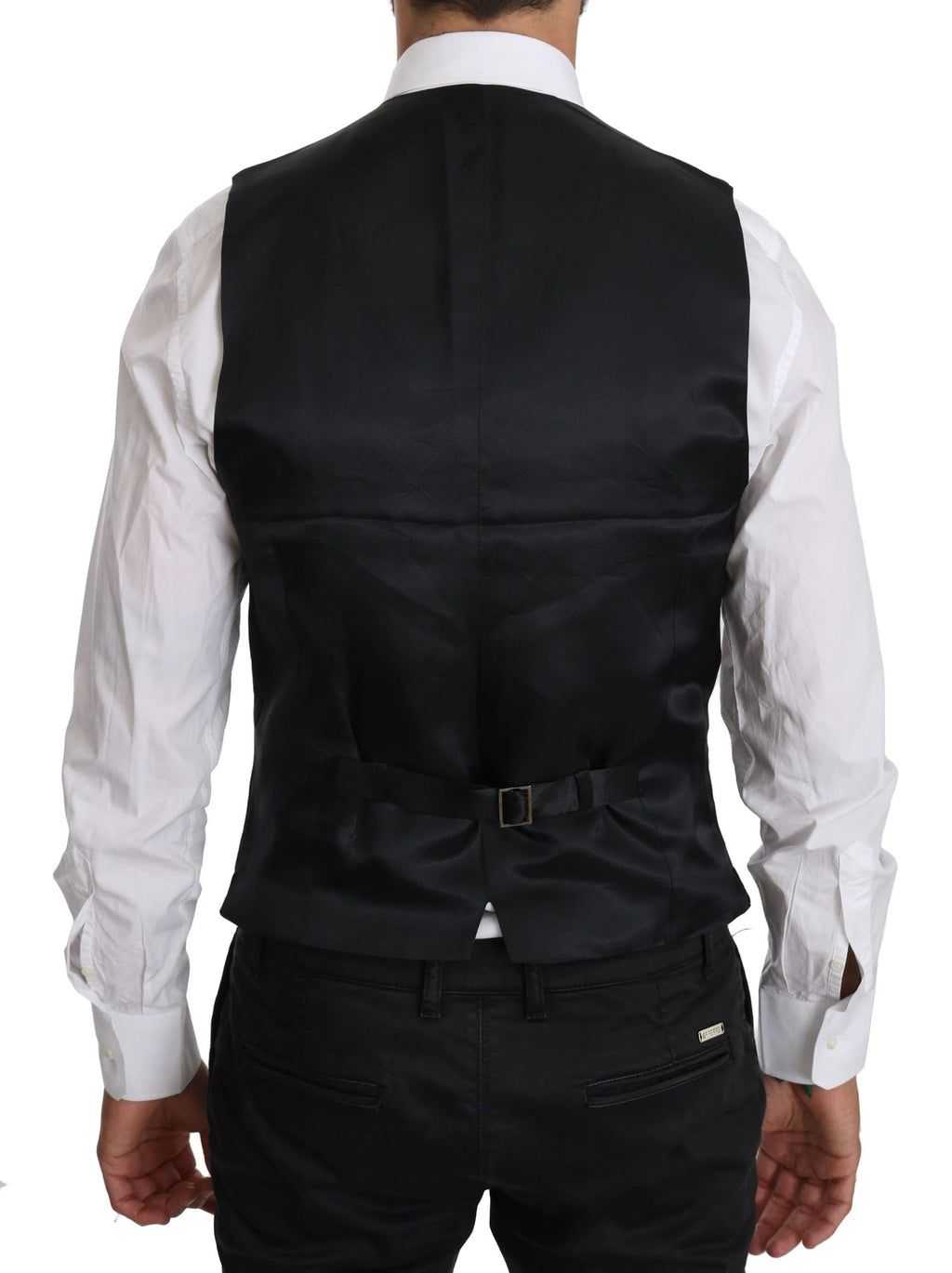 Dolce & Gabbana Blue Wool Waistcoat Formal Gilet Vest by Dolce & Gabbana
