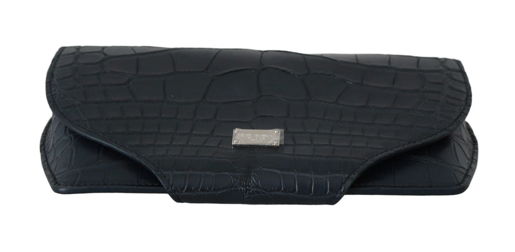 Dolce & Gabbana Blue Crocodile Eyewear Sunglasses Case Cover Pouch by Dolce & Gabbana