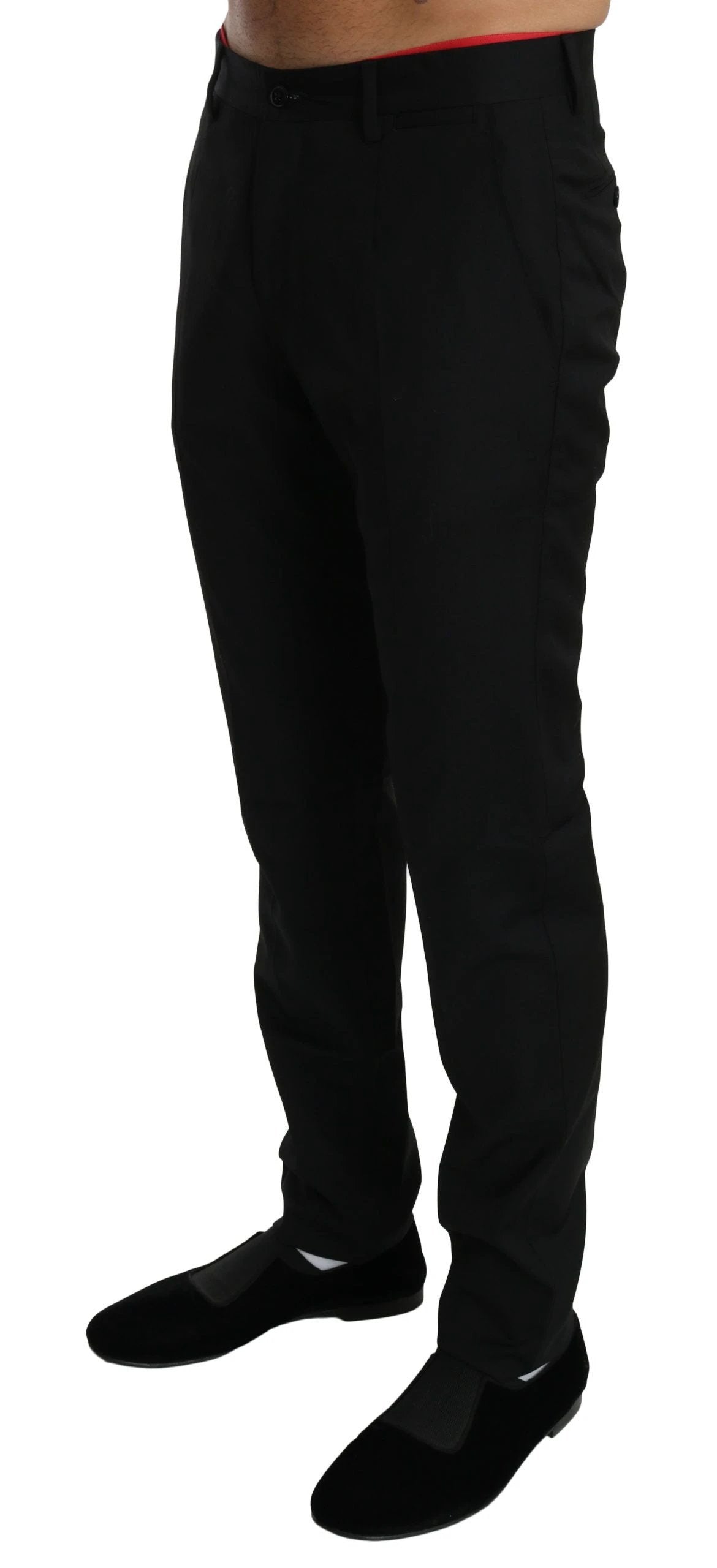 Dolce & Gabbana Black Dress Formal Trouser Mens Wool Pants by Dolce & Gabbana