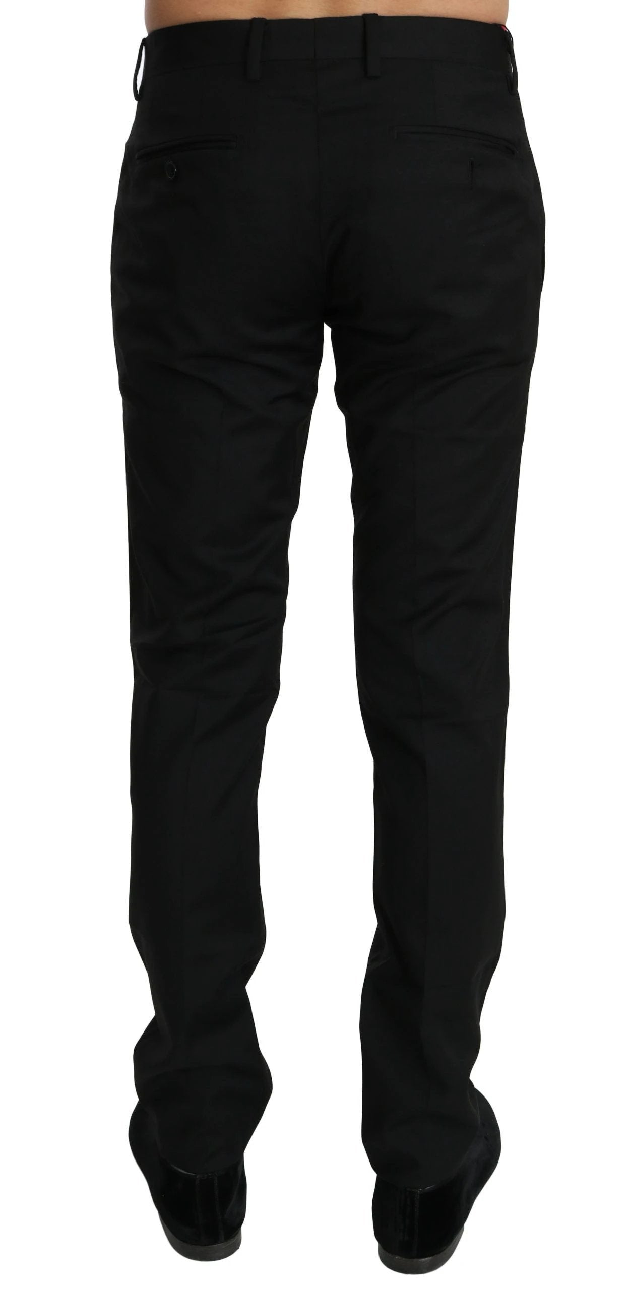 Dolce & Gabbana Black Dress Formal Trouser Mens Wool Pants by Dolce & Gabbana