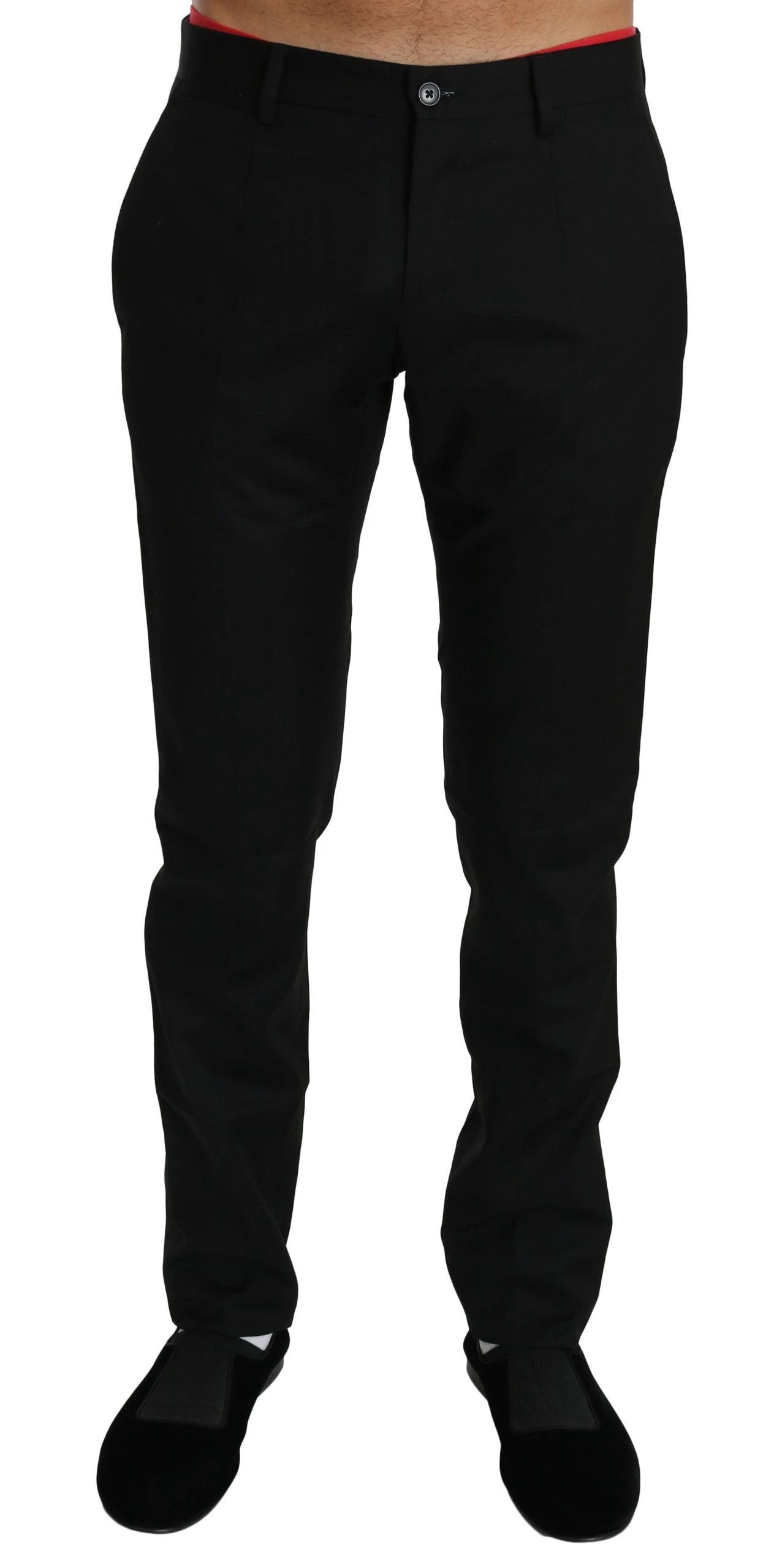 Dolce & Gabbana Black Dress Formal Trouser Mens Wool Pants by Dolce & Gabbana
