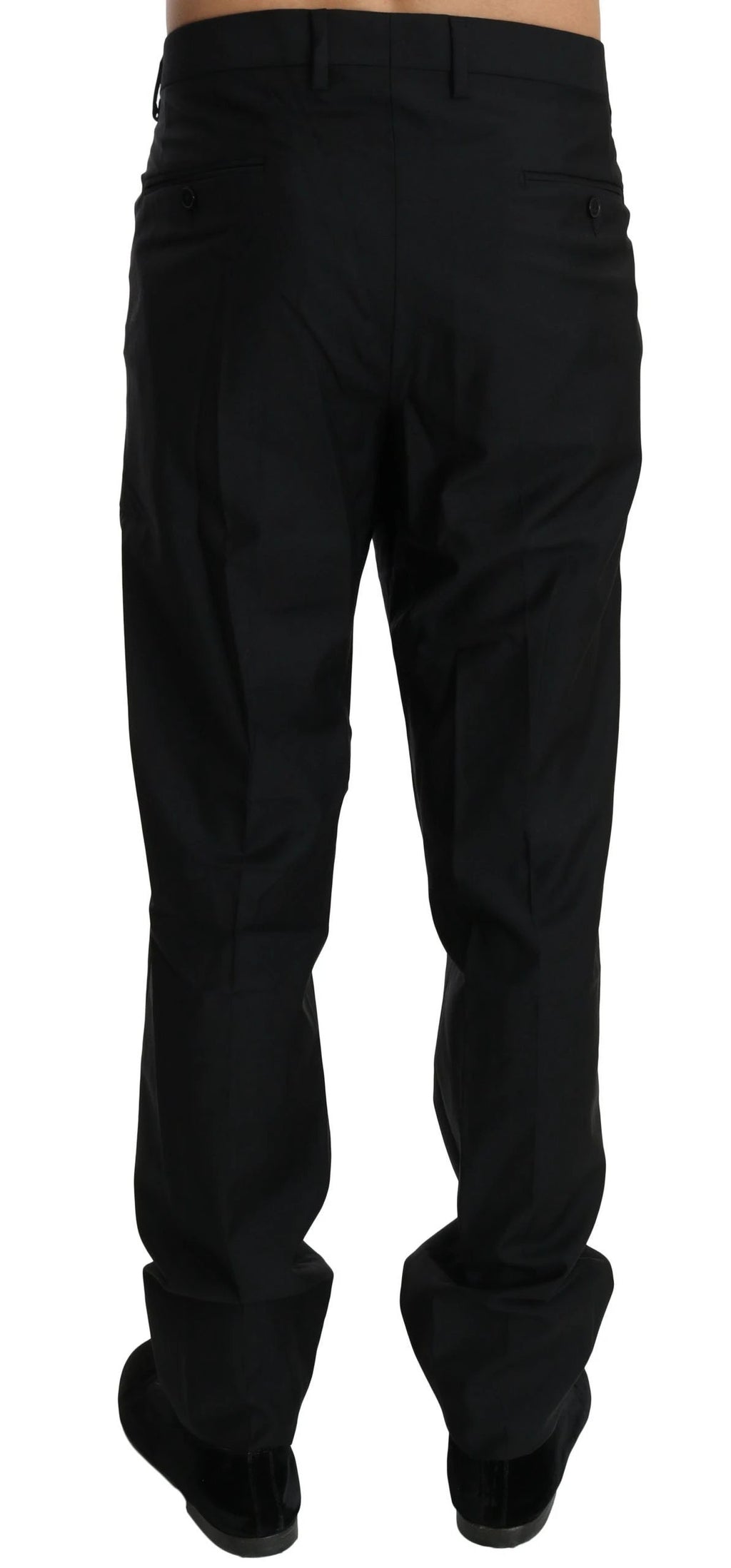 Dolce & Gabbana Black Dress Formal Trouser Men Wool Pants by Dolce & Gabbana