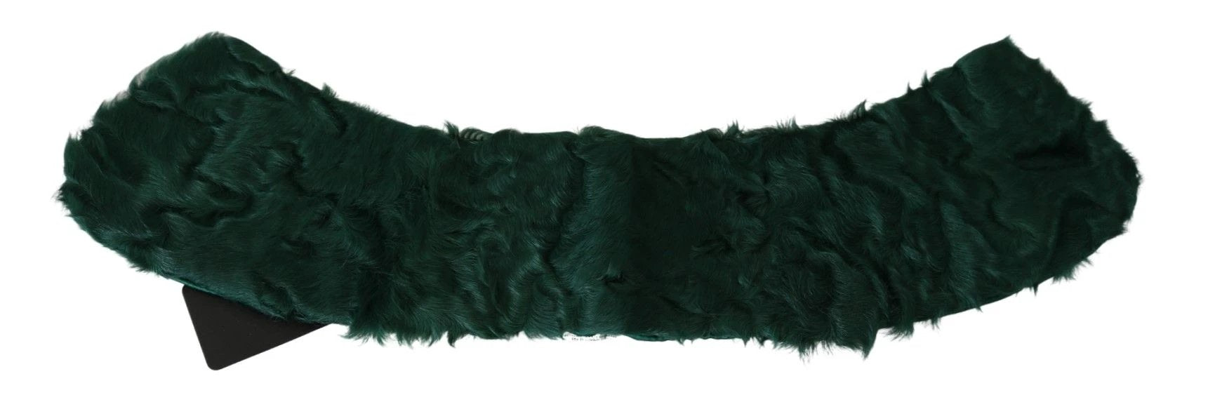 Dolce & Gabbana Green Fur Shoulder Collar Wrap Lambskin Scarf by Dolce & Gabbana
