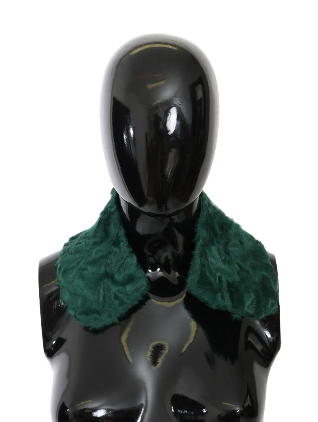 Dolce & Gabbana Green Fur Shoulder Collar Wrap Lambskin Scarf by Dolce & Gabbana