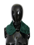 Dolce & Gabbana Green Fur Shoulder Collar Wrap Lambskin Scarf by Dolce & Gabbana