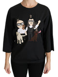 Dolce & Gabbana Black #dgfamily Top T-shirt Silk Blouse by Dolce & Gabbana