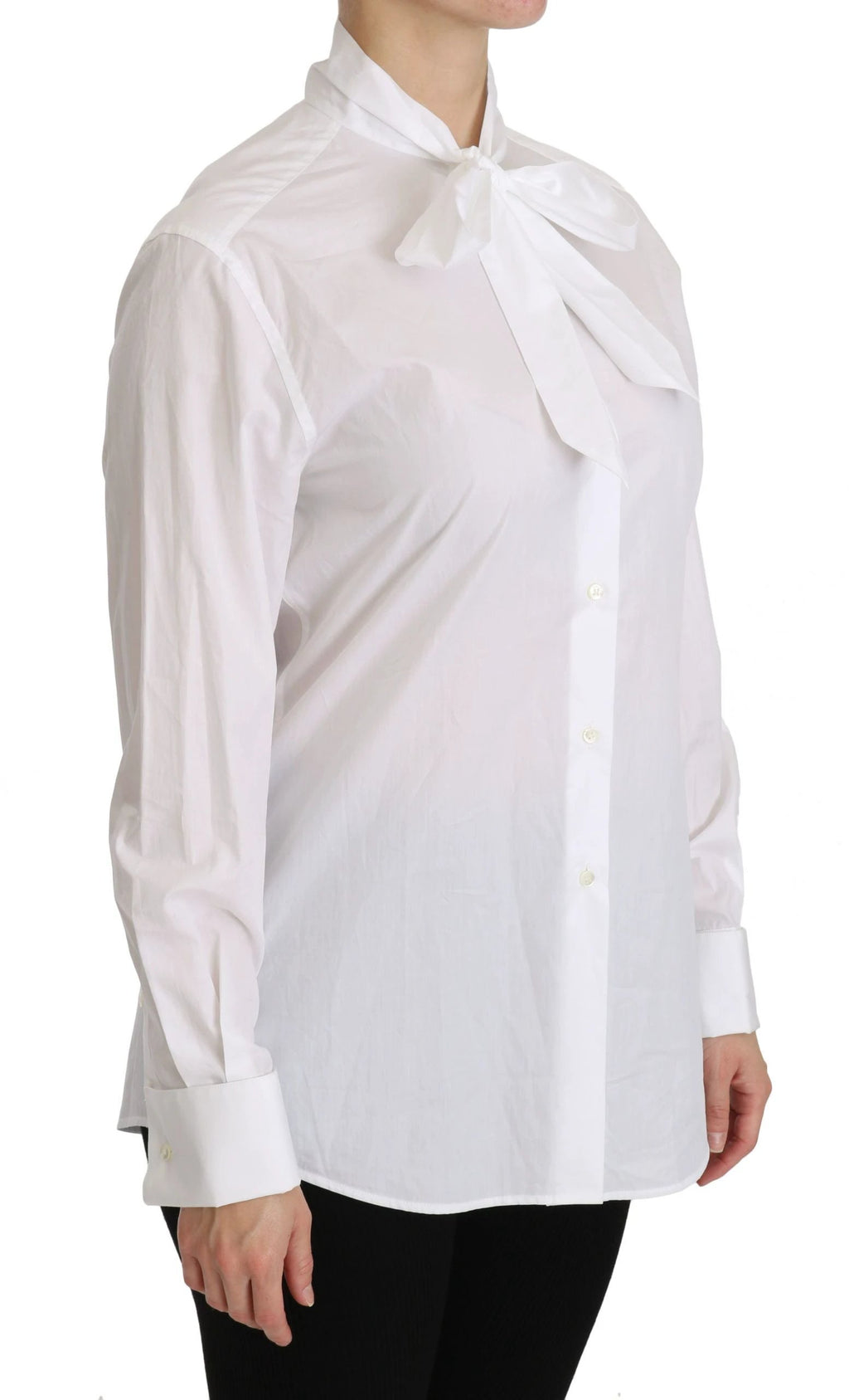 Dolce & Gabbana White Turtle Neck Long Sleeve Polo Shirt by Dolce & Gabbana