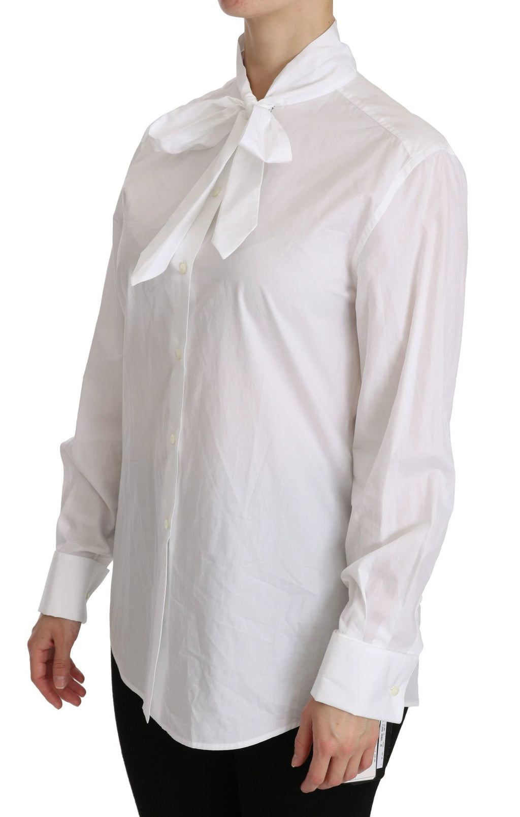 Dolce & Gabbana White Turtle Neck Long Sleeve Polo Shirt by Dolce & Gabbana