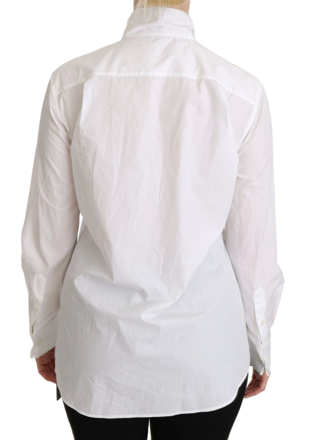 Dolce & Gabbana White Turtle Neck Long Sleeve Polo Shirt by Dolce & Gabbana