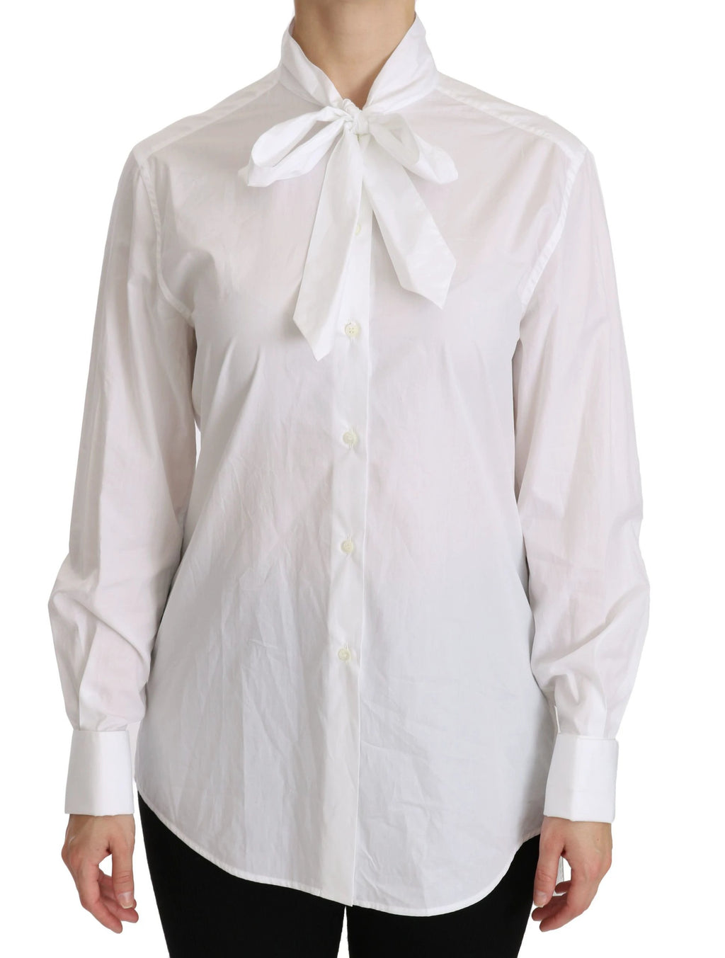 Dolce & Gabbana White Turtle Neck Long Sleeve Polo Shirt by Dolce & Gabbana