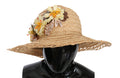 Dolce & Gabbana Beige Wide Brim Floral Bucket Capello Hat by Dolce & Gabbana
