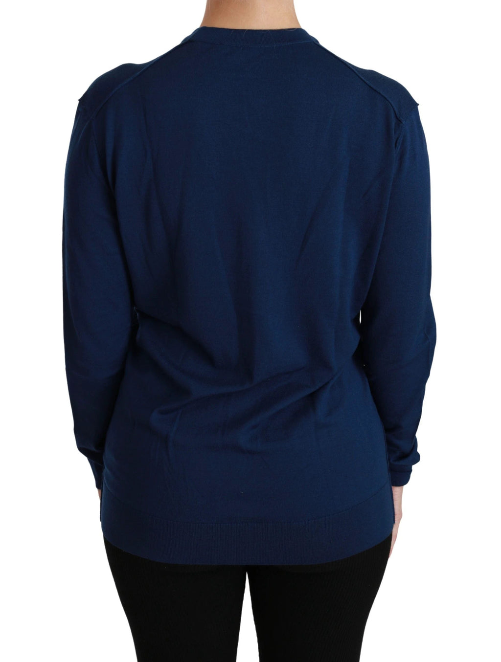 Dolce & Gabbana Blue Button Cardigan Virgin Wool Sweater by Dolce & Gabbana