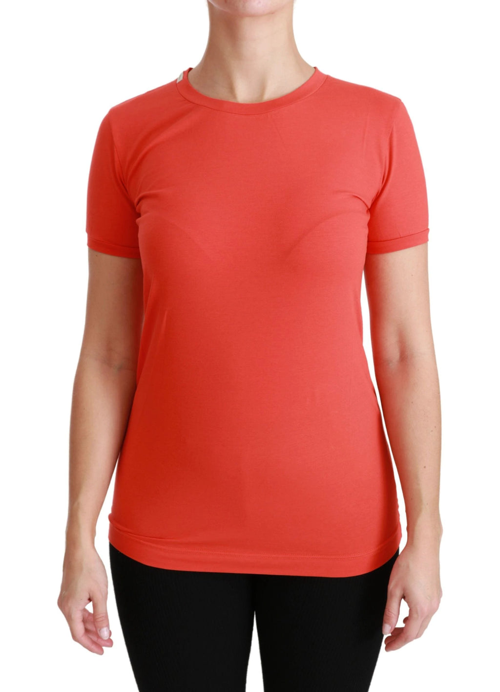 Dolce & Gabbana Red Crewneck Short Sleeve T-shirt Cotton Top by Dolce & Gabbana