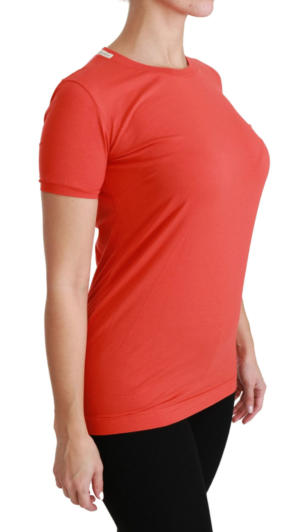 Dolce & Gabbana Red Crewneck Short Sleeve T-shirt Cotton Top by Dolce & Gabbana