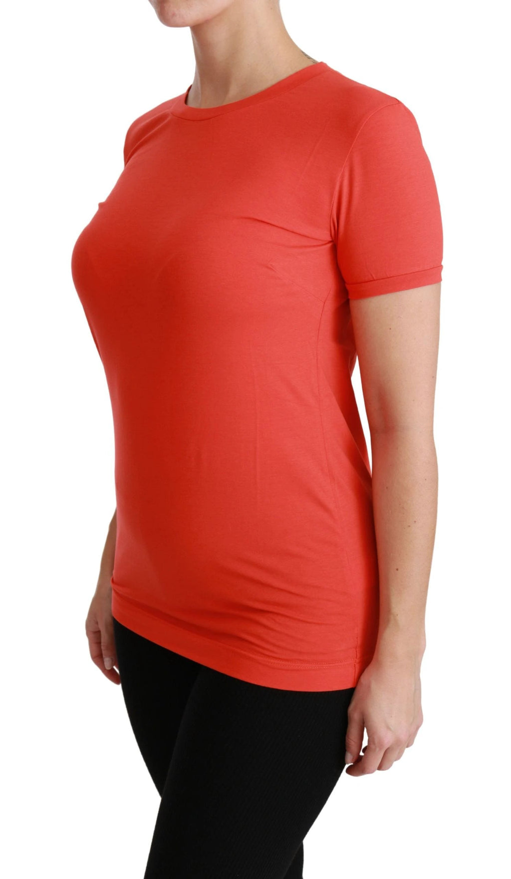 Dolce & Gabbana Red Crewneck Short Sleeve T-shirt Cotton Top by Dolce & Gabbana