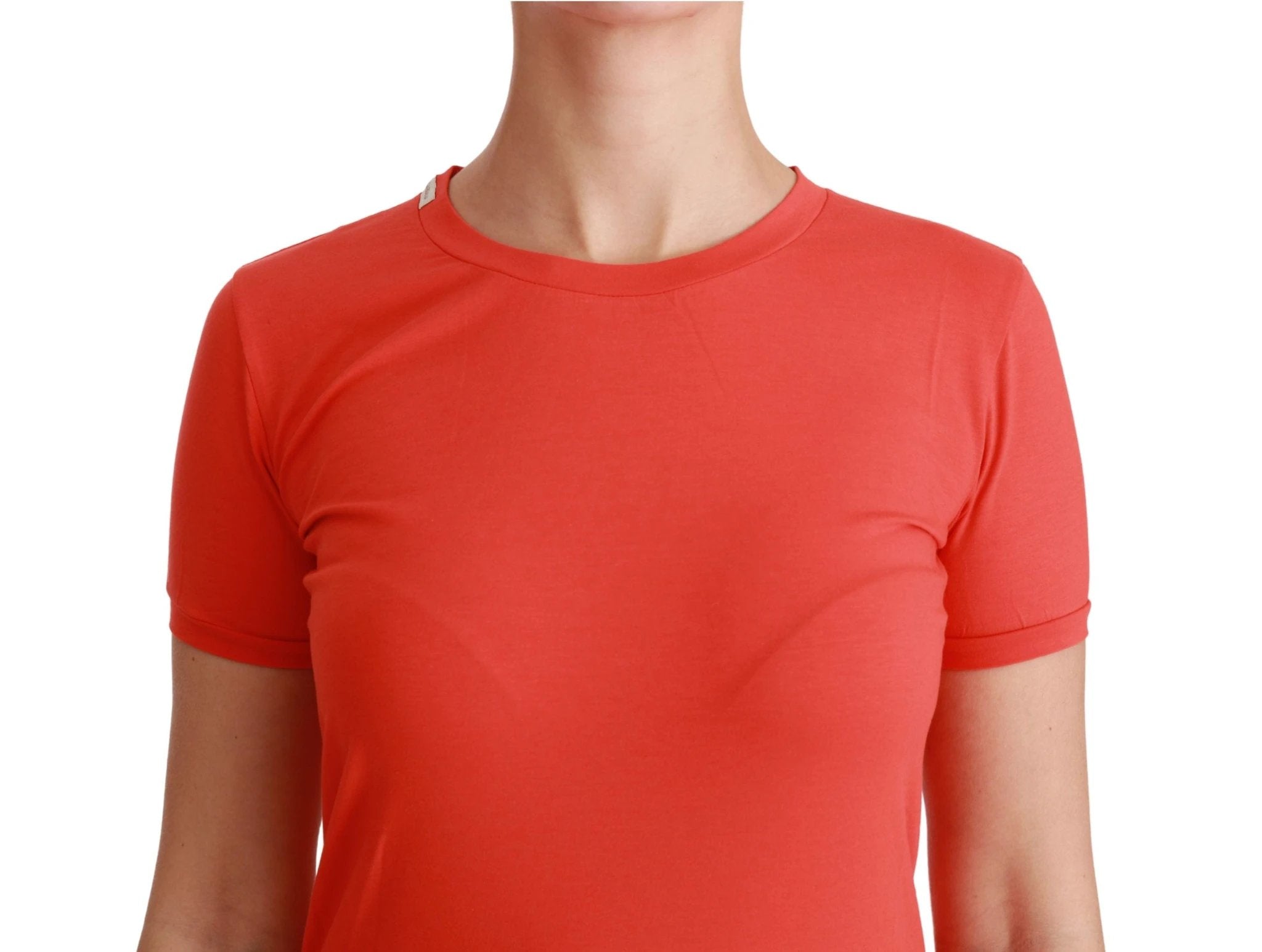Dolce & Gabbana Red Crewneck Short Sleeve T-shirt Cotton Top by Dolce & Gabbana