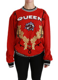 Dolce & Gabbana Red Queen Sequined Love Pullover Sweater by Dolce & Gabbana