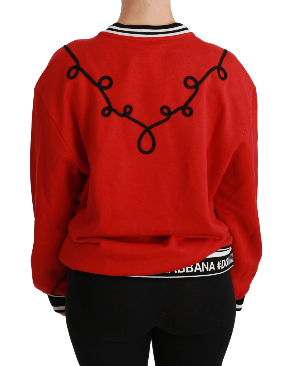 Dolce & Gabbana Red Queen Sequined Love Pullover Sweater by Dolce & Gabbana