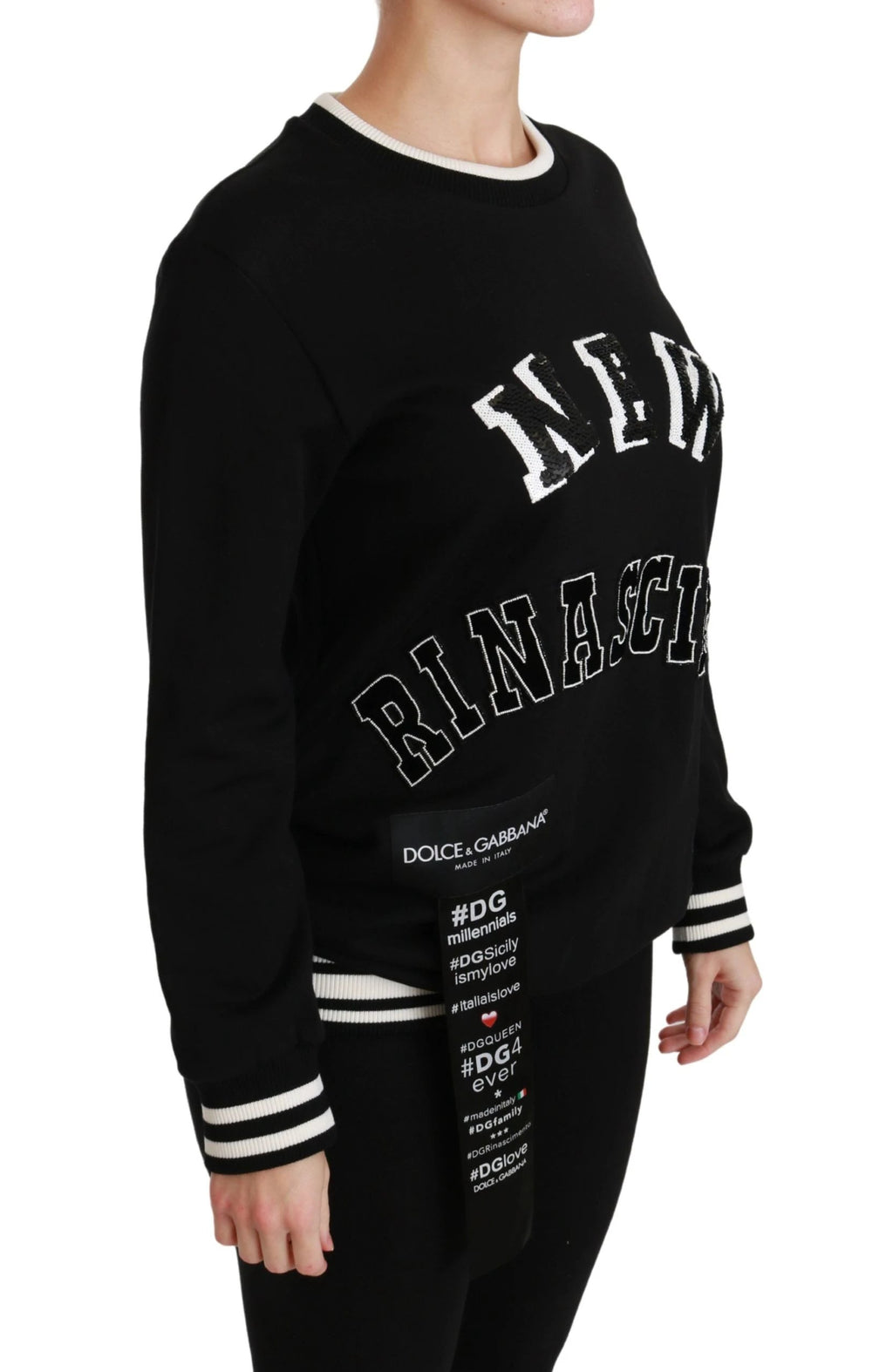 Dolce & Gabbana Black Rinascimento #DGmillennials Sweater by Dolce & Gabbana