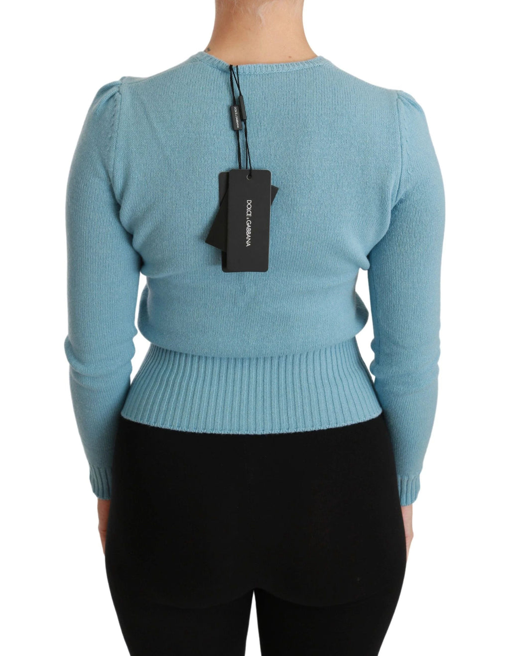 Dolce & Gabbana Blue Wool Queen Heart Pullover Sweater by Dolce & Gabbana