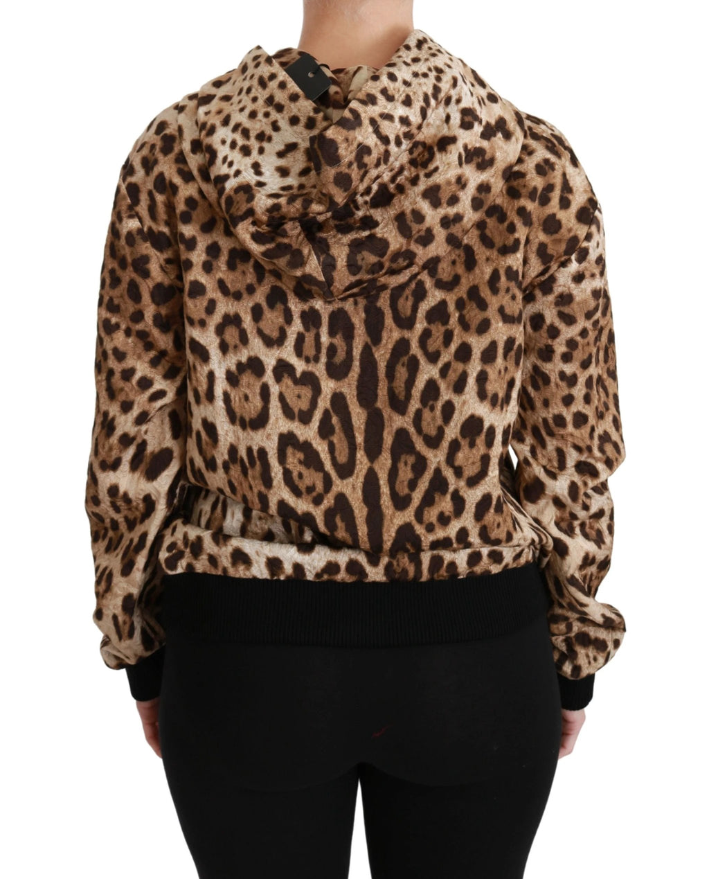 Dolce & Gabbana Brown Hooded Studded Ayers Leopard Sweater by Dolce & Gabbana