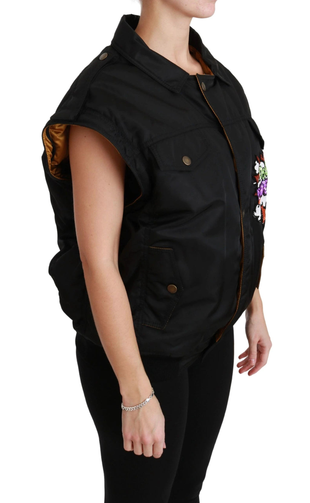 Dolce & Gabbana Black Queen Crown Sequined Bomber Jacket by Dolce & Gabbana