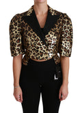 Dolce & Gabbana Blazer Gold Leopard Sequined Jacket by Dolce & Gabbana