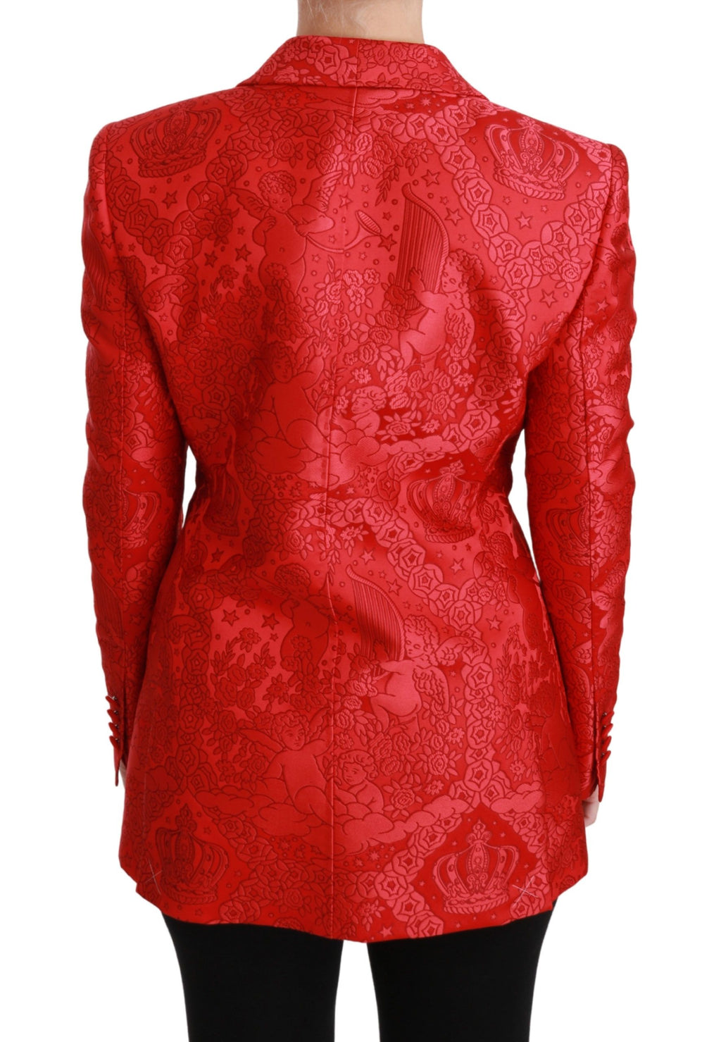Dolce & Gabbana Red Floral Angel Blazer Coat Jacket by Dolce & Gabbana