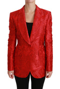 Dolce & Gabbana Red Floral Angel Blazer Coat Jacket by Dolce & Gabbana
