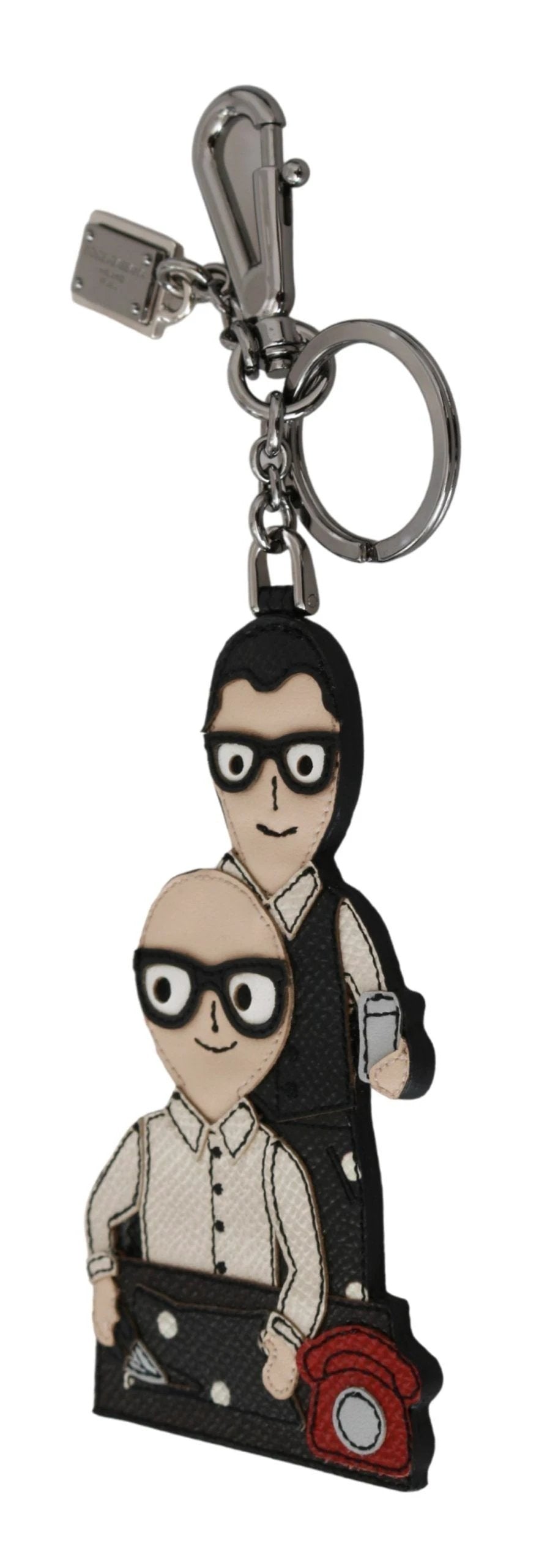 Dolce & Gabbana Leather Dominico Stefano #DGFAMILY Logo Badge Keychain by Dolce & Gabbana