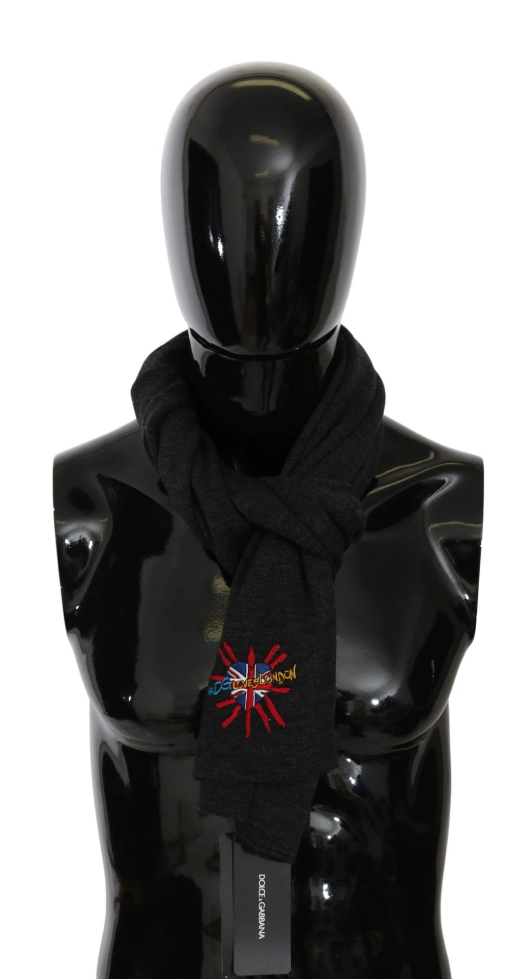 Dolce & Gabbana Gray #DGLovesLondon Wool Wrap Wool Scarf by Dolce & Gabbana