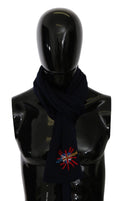 Dolce & Gabbana Blue #DGLovesLondon Wrap Shawl Wool Scarf by Dolce & Gabbana