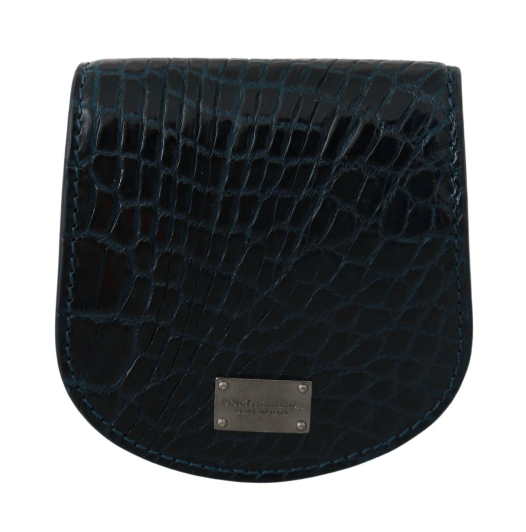 Dolce & Gabbana Blue Exotic Skins Condom Case Holder Pocket by Dolce & Gabbana