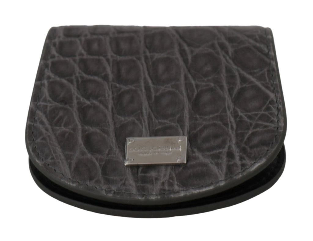 Dolce & Gabbana Gray Exotic Skin Condom Case Holder Pocket Wallet by Dolce & Gabbana
