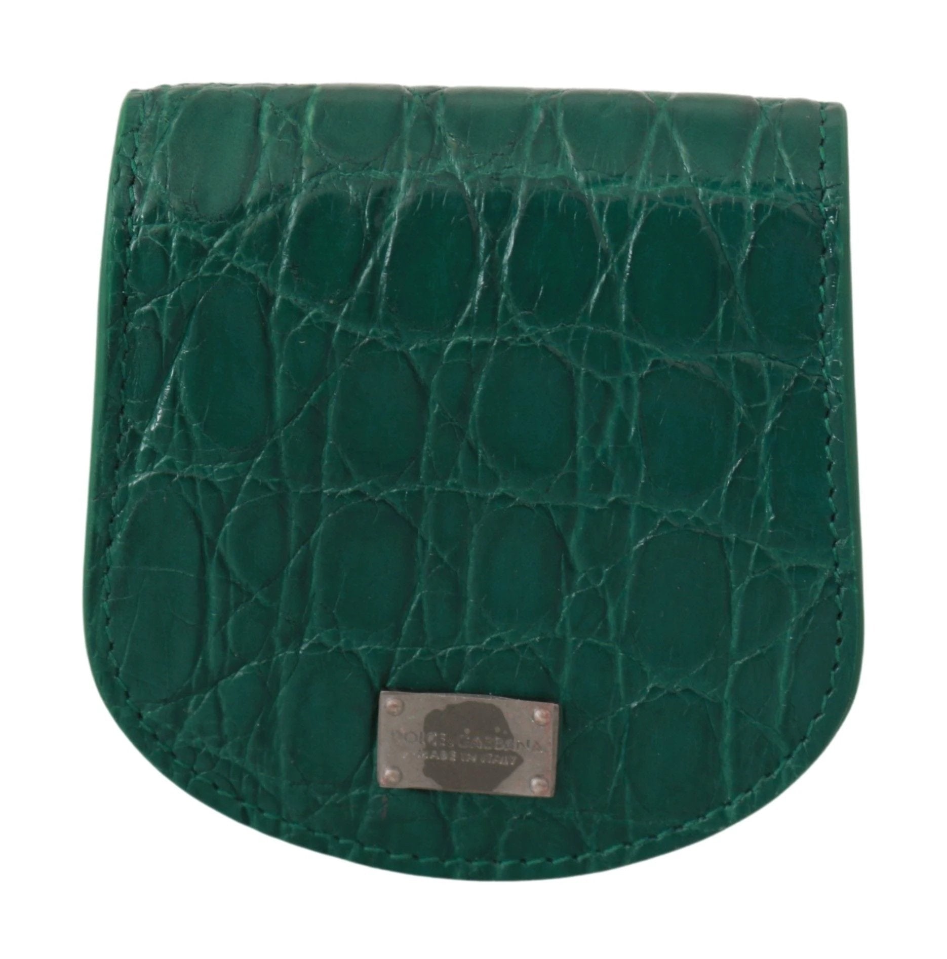 Dolce & Gabbana Green Exotic Skins Condom Case Holder Wallet by Dolce & Gabbana